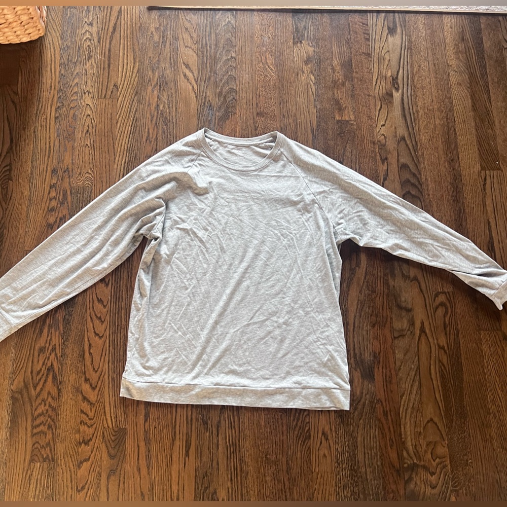 Bonobos Light Gray Long Sleeve Crew Top